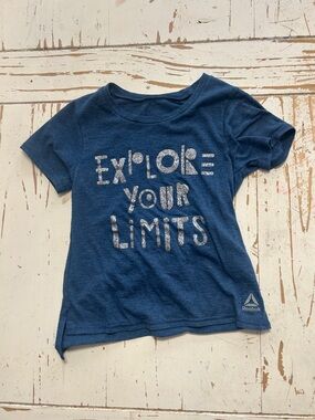 Reebok Blue 'Explore Your Limits' Kids Short Sleeve Tee
